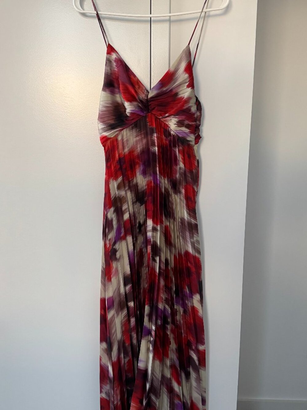 Mango Pleated Satin Dress